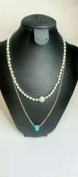 New-White-Lulu-Beads-String-Jewelry-Necklace-with-an-Eye-Shape-and-White-Chain