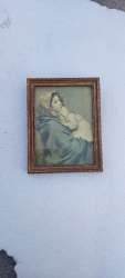 Vintage Virgin Mary and Child print good condition
