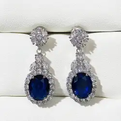 Crystal Drop Earrings for Women Fashion Beautiful Zirconia Elegant Jewelry