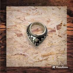 Vintage decorated men's ring stamped 925 silver jewelry