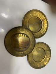 Small Shiny vintage copper plates rare collections