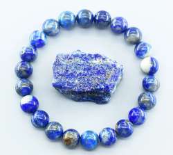Exquisite natural lapis lazuli stone beads bracelet for women flexible jewelry