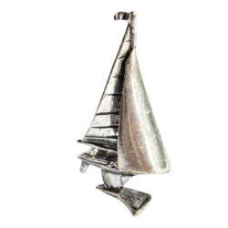 Vintage Japan 800 Sterling silver Sail Boat Collectible sculpture ship sailboat