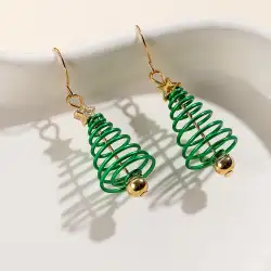 Fashion Christmas Tree Earrings for Women Girls New Year Jewelry Party Favors