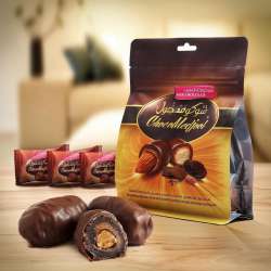Premium Milk Chocolate Made Palestine Dates Sweet  Medjool Roasted Almond 300 G