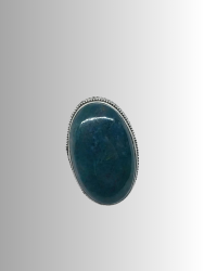Vintage 925 Sterling Silver Ring Women , Natural jasper Stone Fashion Jewelry
