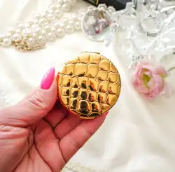 Vintage Pressed Powder with Copper Body Mirror by Estee Lauder USA