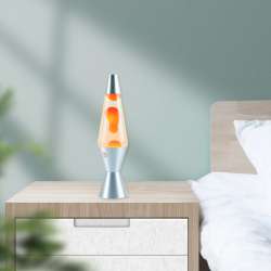 Lava Lamp Metal Base Wax Liquid Night Light Jellyfish Lamp