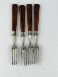 Vintage Bakelite Beautiful Real forks Germany handmade 4 pcs