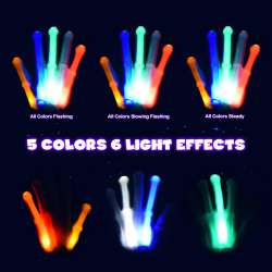 Toys LED Gloves Boys Toys Age 6-12 Year with 6 Flash Mode Birthday Parties 1Pair