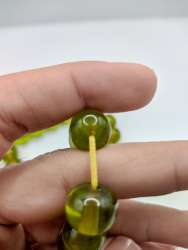 Faturan Vintage Rosary German Miscky Baltic Islamic 33 Prayer Beads green
