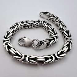 Huge Vintage Sterling Silver 925 Women's Men's Chain Bracelet Marked 58.7 gr
