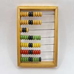 Small Vintage USSR Kids Wood Abacus Bead Accountant Education Calculator Ukraine