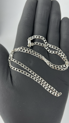 Solid 925 Sterling Silver Italian Chain Mens Necklace handmade