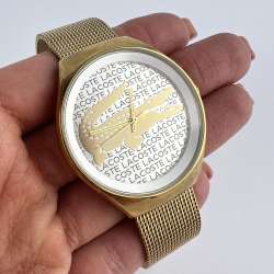 Lacoste Valencia Vintage Women's Wrist Watch Gold Tone Quartz 2000811