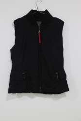 Authentic-Prada-Womens-Jacket-Size-42-Black-Down-Puffer-Nylon-sleeve-less