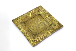 Antique Vintage Ashtray arabic Solid Brass Engraved algeria hand made tradition