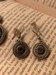 A set of pure old Italian silver, consisting of a chain, pendant, and earring