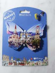 Belek Themed Customised UV Printed Plastic Base Butterfly Shaped Fridge Magnet 8