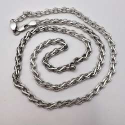 Vintage Sterling Silver 925 Women's Men's Jewelry Chain Necklace Marked 19.1 gr