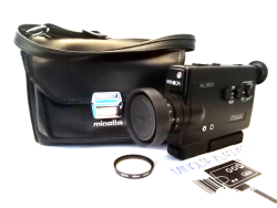 Vintage Design Minolta XL 601. Super 8 movie Camera & Original Case /