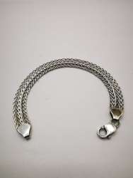 Vintage Bracelet Unisex Jewelry, 925 Sterling Silver, Handmade 16g