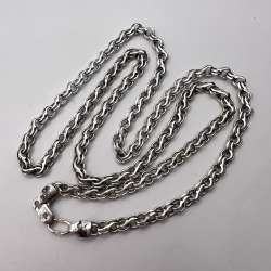 Vintage Sterling Silver 925 Women's Men's Jewelry Chain Necklace Marked 17.7 gr