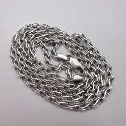 Unusual Vintage Silver 925 Women's Men's Jewelry Chain Necklace Marked 15.4 gr