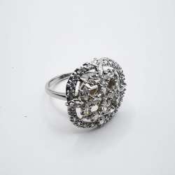 Vintage, Women's Ring,925 Sterling Silver,Cubic Zirconia,Jewelry 4,5g