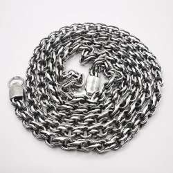 Vintage Unisex Statement Jewelry Chain, 925 Sterling Silver, Signature, 21,09g