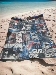 Swimming shorts with movie clip designs