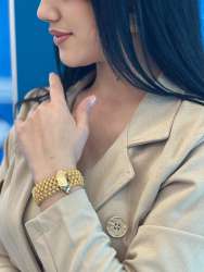 New Massive IZES Women's Jewelry Chain Bracelet Yellow Gold 21K Marked 42.7 gr