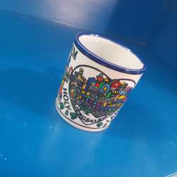 Land Holy Bethlehem Porcela Cup and Nazareth Handmade Coffee made Plate cup Gift
