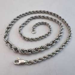 Huge Vintage Sterling Silver 925 Womens Men's Jewelry Chain Necklace Marked 30gr