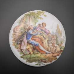 Vintage Collectible Porcelain Wall Plaque Hand Painted Home Decor from France