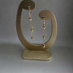 The Most Beautifully 14K Yellow Gold Earring For Women's With Balls
