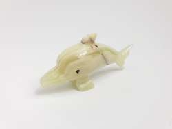 Beautiful Marble Dolphin Figurine Statue Ornament Hand Carved Vintage Decoration