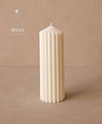 GINA - Soy Sculptured Pillar Candle Big candle