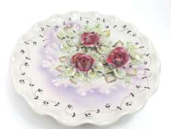 Antique High-quality Serving Plate hand-painted Flowers Decoration porcelain