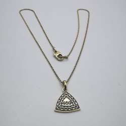 Vintage, Gift Pendant, Chain - Cut 469, Gold 585, Hallmark 3.19g