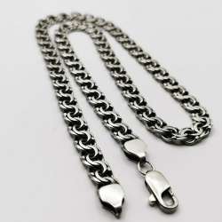 Vintage Unisex Jewelry Massive Chain, 925 Sterling Silver, Signature, 78,01g
