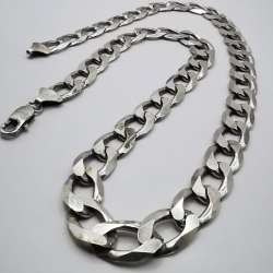Vintage Jewelry Massive Men's Chain, 925 Sterling Silver, Signature, 61,38g