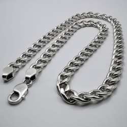 Vintage Jewelry Massive Men's Chain, 925 Sterling Silver, Signature, 119,15g
