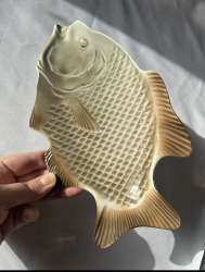 Vintage Handmade Small Ceramic Fish Dish Plate Decorative Bowl