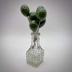Vintage Set of 6 Olivenpicker Cocktail Skewers Hildesheimer in Glass Bottle