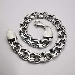Vintage Men's Bracelet Jewelry, 925 Sterling Silver, Handmade  16,47g