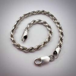 Vintage Sterling Silver 925 Women's Men's Jewelry Chain Bracelet Marked Italy 7g