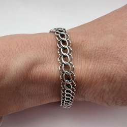 Vintage Sterling Silver 925 Women's Men's Jewelry Chain Bracelet Marked 7.1 gr