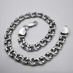 Vintage Unisex Bracelet Jewelry, 925 Sterling Silver, Handmade 12,14g