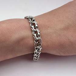 Vintage Sterling Silver 925 Women's Men's Jewelry Chain Bracelet Marked 11.3 gr